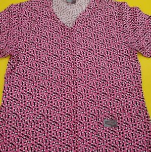 Polka dots scrub top M